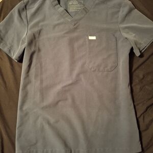 Figs Men's Deep Blue V-Neck Tee